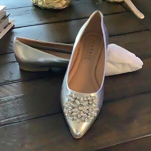 Silver Embellished Women's Shoes